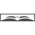 high quality steel balance measure OEM eyebrow ruler sticker eyebrow stencil